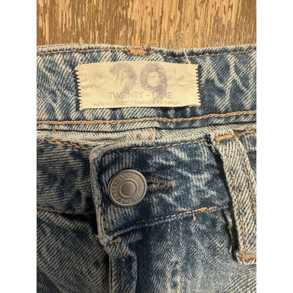 Free People We The Free Fast Times Classic High Rise Button Fly Mom Jeans Sz 29 - Picture 8 of 11